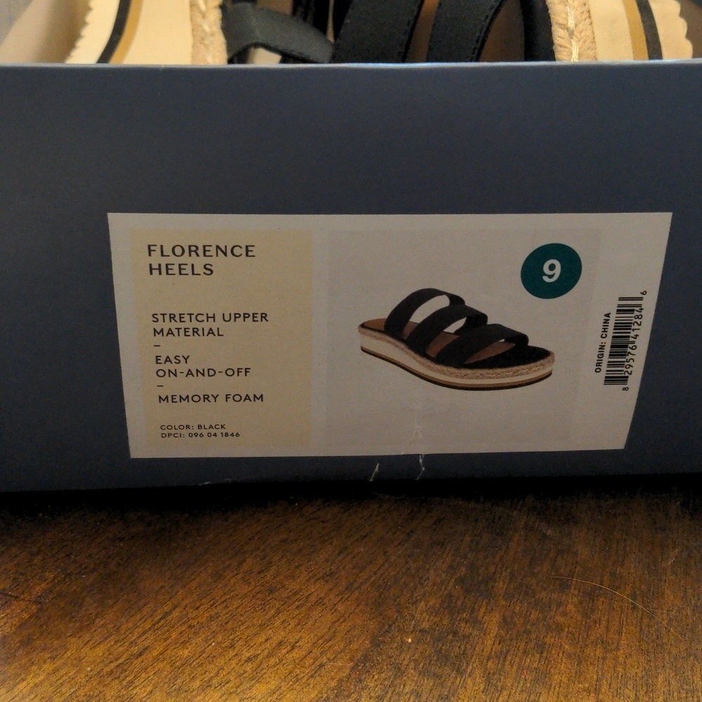 Target Universal Thread Florence Heels Black Triple Strap Sandals Size 9 - Picture 9 of 9